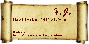 Herlicska Járfás névjegykártya